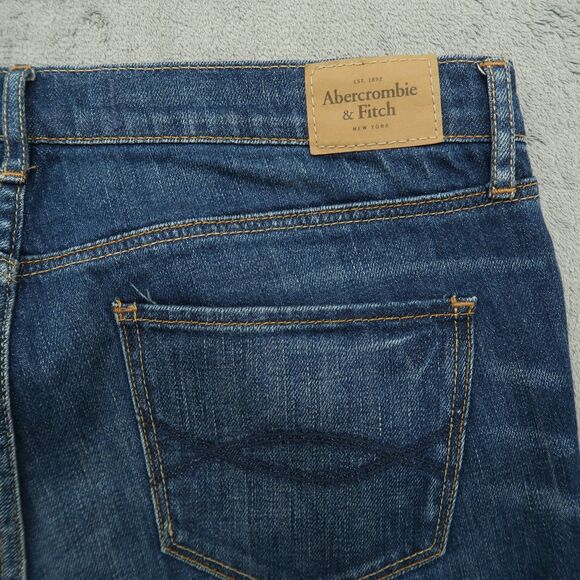 Abercrombie & Fitch Jeans Women's Size 8R Blue Mid-Rise Erin Straight 32" Inseam - Picture 15 of 16